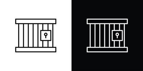 Jail icon for concept and graphic design. Collection of high quality black style vector icons
