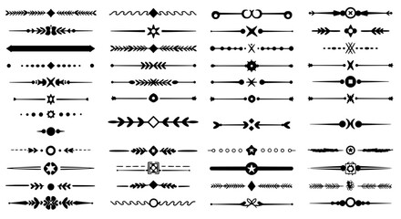 Elegant Border Collection: a variety of decorative design elements, dividers, perfect for adding a touch of sophistication and organization to any project.