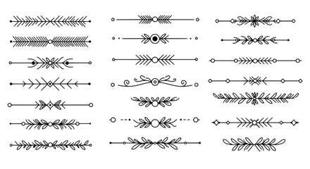 Elegant Line Dividers Set: A collection of ornate and refined line dividers, carefully crafted with an artistic touch, are perfect for adding a sophisticated design element.