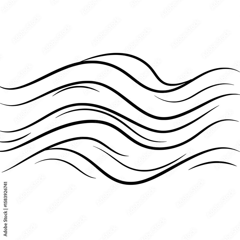 Poster abstract flowing lines: a dynamic composition of elegant, flowing lines in a minimalist style, creat