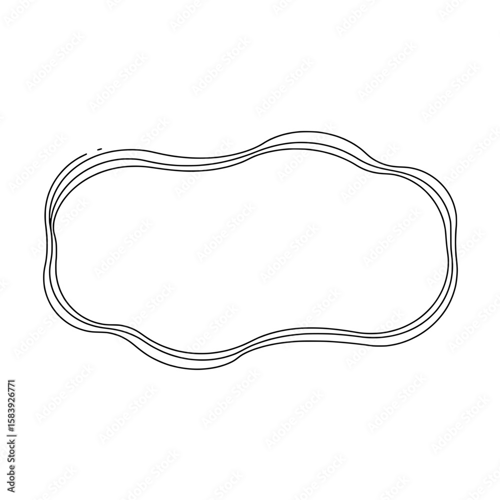 Fototapete Frame of serenity: An abstract frame in elegant lines on a pristine surface, inviting contemplation and focus.