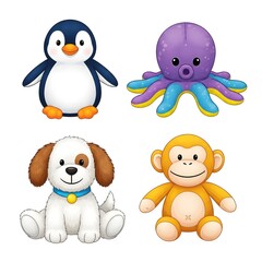 set of plushies