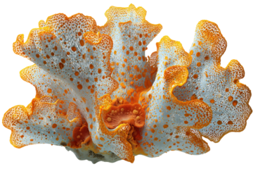 coral reef isolated on white or transparent background cutout, generative ai