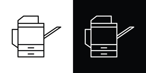 Copier icon for concept and graphic design. Collection of high quality black style vector icons