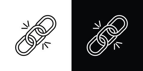 Chain icon for concept and graphic design. Collection of high quality black style vector icons