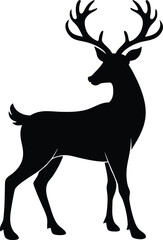 Deer Stag Silhouette Vector Icon