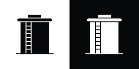 Water tank icon glyphs vectors. Web flat pack.