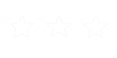 Three outlined stars illustration on transparent png background