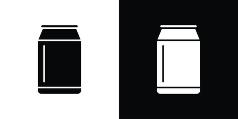 Soda can icon glyphs vectors. Web flat pack.