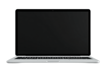 Front view of a modern generic silver metallic