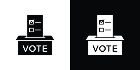 Referendum icon glyphs vectors. Web flat pack.