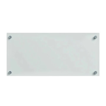 Blank glass nameplate design mockup isolated on transparent background