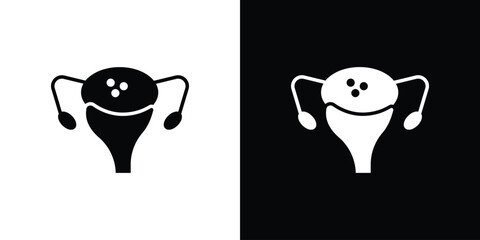 Obraz premium Pelvic inflammatory disease icon glyphs vectors. Web flat pack.