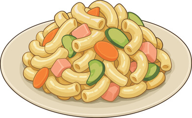 マカロニサラダのイラスト