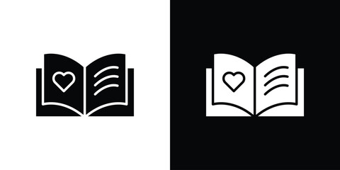 Guests book icon glyphs vectors. Web flat pack.