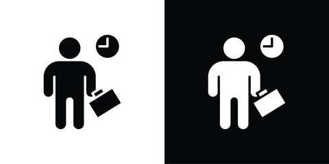 Going to work icon glyphs vectors. Web flat pack.