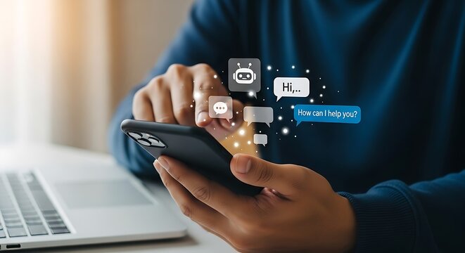 Engaging With Intelligent Chatbots Via Mobile Devices For Seamless Customer Service Interactions And Automated Support Solutions