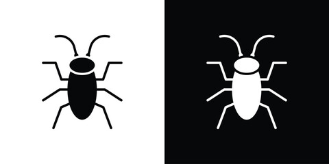 Cockroach icon glyphs vectors. Web flat pack.