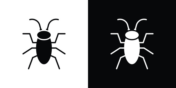Cockroach icon glyphs vectors. Web flat pack.
