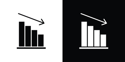 Business performance icon glyphs vectors. Web flat pack.