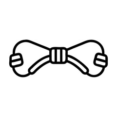 Obraz premium Vector icon of a sports resistance band for fitness training, transparent background