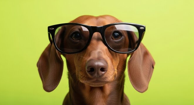 An authentic close-up portrait of a stylish pet wearing sunglasses