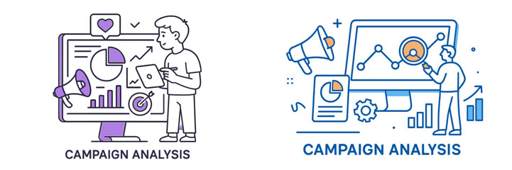 Detailed campaign analysis with visualization and performance metrics in a workspace environment