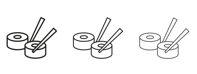 Sushi icon for Website or Apps Elements, Logo. Pixel vector graphics