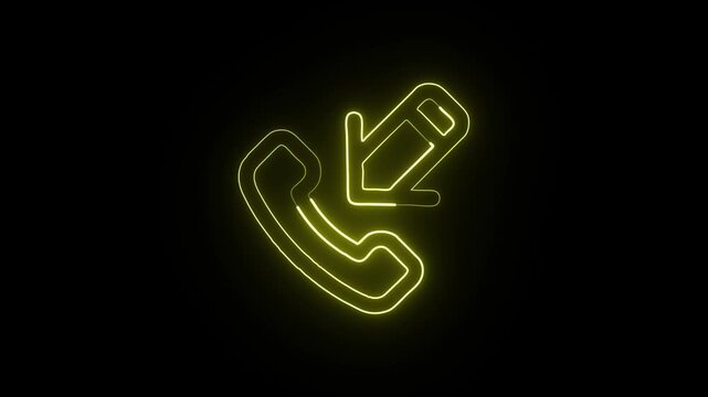 Phone Number Editing Animation with Glowing Lines on Black Background