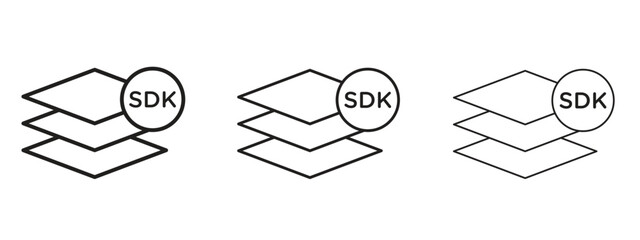 SDK icon for Website or Apps Elements, Logo. Pixel vector graphics