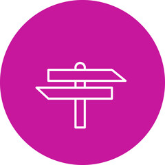 Sign  Vector Pink Circle Icon Design