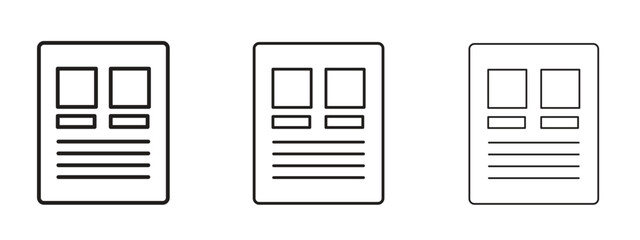 Mood board icon for Website or Apps Elements, Logo. Pixel vector graphics