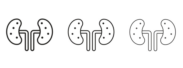 Kidney disease icon for Website or Apps Elements, Logo. Pixel vector graphics