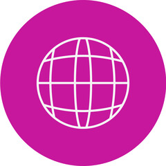 Global Vector Pink Circle Icon Design