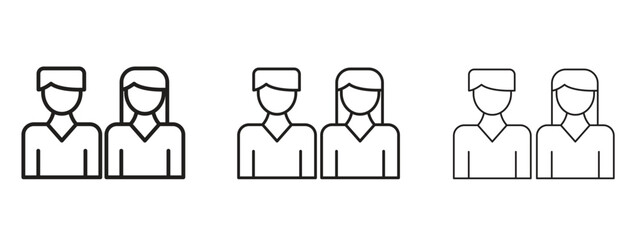 Girlfriend icon for Website or Apps Elements, Logo. Pixel vector graphics