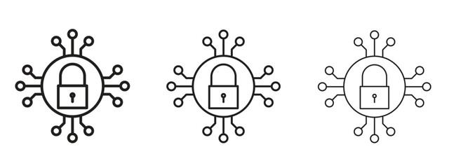Cyber security icon for Website or Apps Elements, Logo. Pixel vector graphics