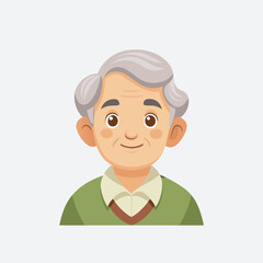 A elderly man illustrations vector art  file