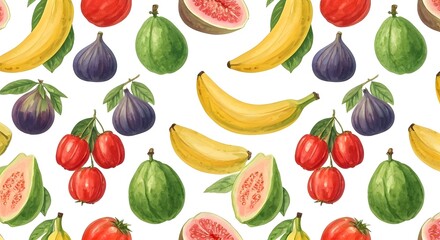 Banana Leaf and Fruit Inspired Abstract Texture