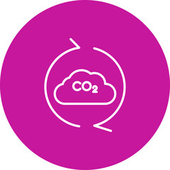 Carbon Footprint  Vector Pink Circle Icon Design
