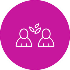 Eco Activist  Vector Pink Circle Icon Design