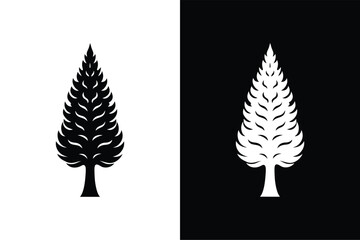 Obraz premium Cypress tree icon isolated vector icon illustration on white background.