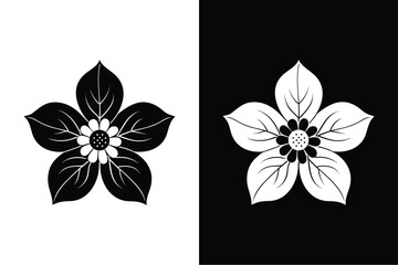 Dogwood flower icon isolated vector icon illustration on white background.