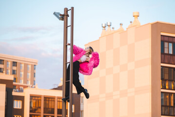 Woman in pink