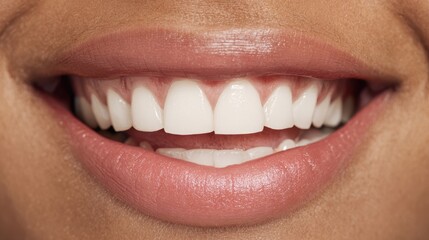 Fototapeta premium The Joyful Smile Showcasing Perfectly White Teeth and Healthy Lips