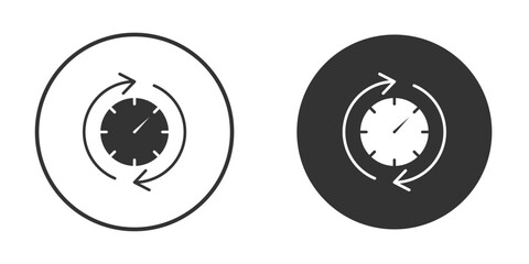 Uptime and downtime icon simple solid style concept. Clipart vectors