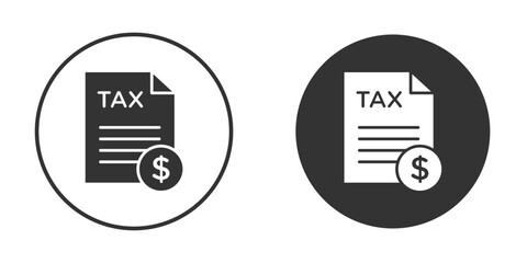 Taxes icon simple solid style concept. Clipart vectors