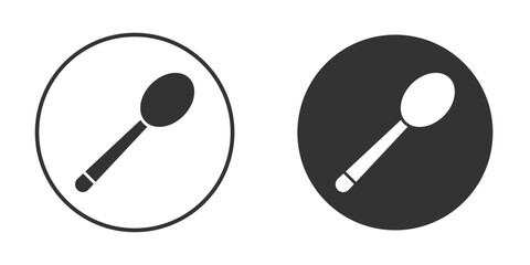Spoon icon simple solid style concept. Clipart vectors