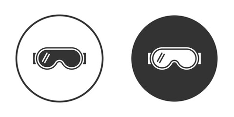 Snow Goggle icon simple solid style concept. Clipart vectors