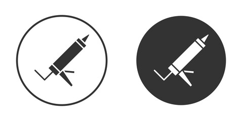 Sealants gun icon simple solid style concept. Clipart vectors