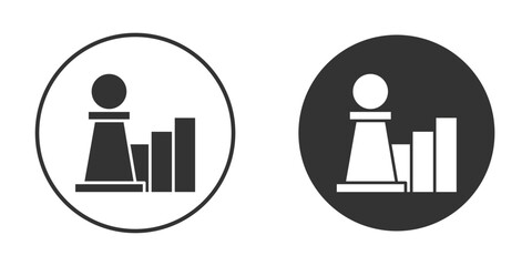 Marketing strategy icon simple solid style concept. Clipart vectors